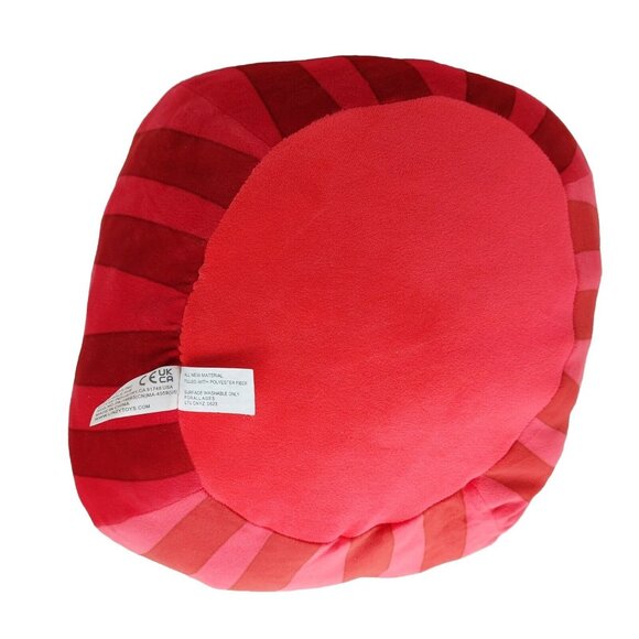 Linzy Christmas Ornament Plush Red Striped Gold Green Holly Smile Face 13" - Picture 5 of 9